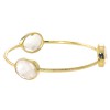 White Quartz Stack Bangle Bracelet